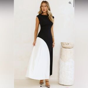 Hello Molly Black and White Maxi Dress